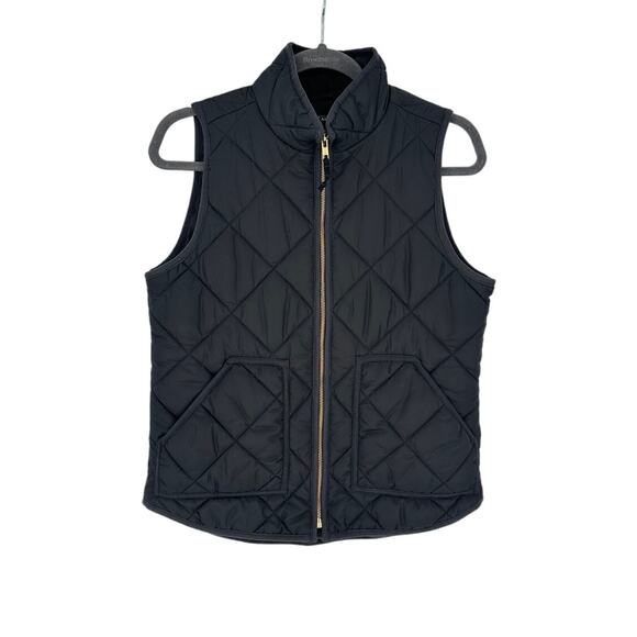 J. Crew Jackets & Blazers - J. Crew Mercantile Quilted Puffer Vest With Snap Pockets Black Size S